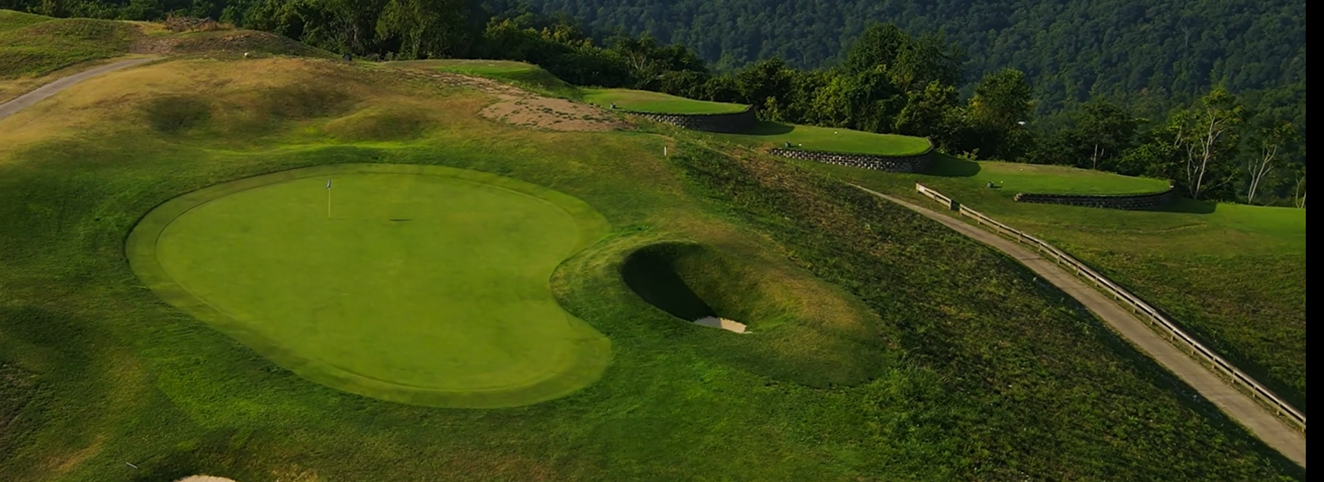 Aerial view of golf course